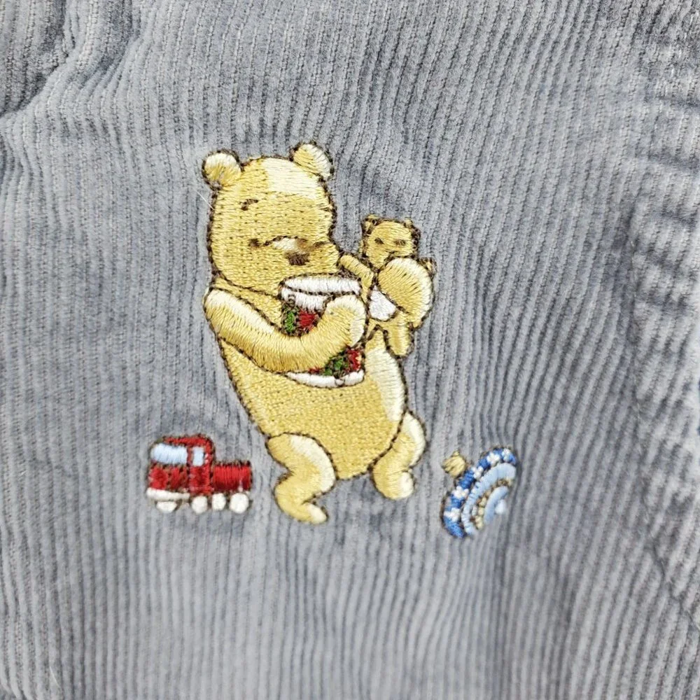Disney Classic Pooh Plaid Button Down Shirt and Corduroy Vest‎ Size 9 Month